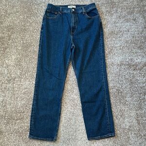 Abercrombie & Fitch Curve Love Ankle Straight Ultra High Rise Jeans- Long